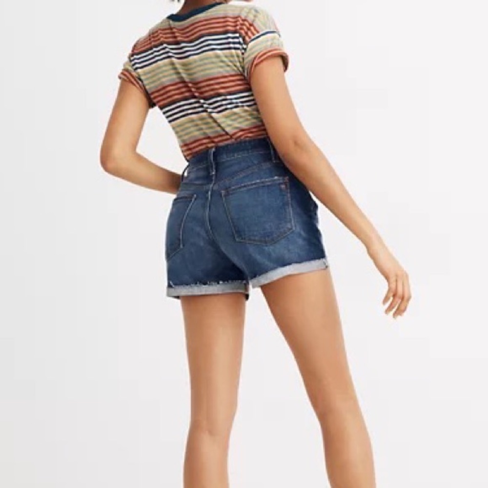 Madewell NWOT Women’s Curvy High Rise Denim Shorts Dark Wash Size 28